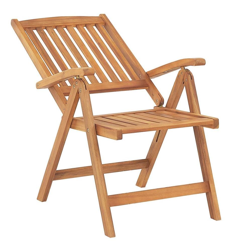 Set mit 2 Stühlen und Sitzkissen JAVA Akazienholz Dunkelrot