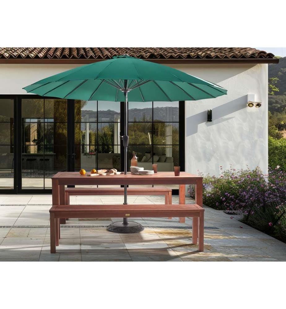 Gartentisch TUSCANIA 180 cm 100 cm Eukalyptusholz Dunkelbraun