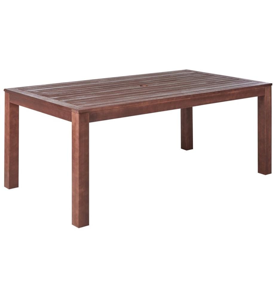 Gartenmöbel Set mit Bänken 6-Sitzer TUSCANIA Eukalyptusholz Dunkelbraun