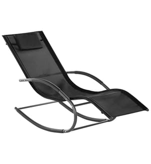 Schaukel-Sonnenliege CARANO II Metall Schwarz