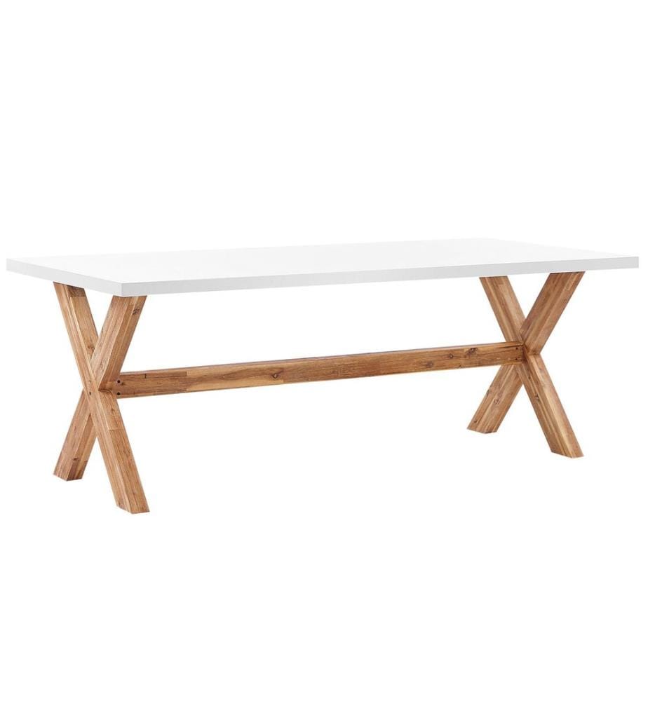 Garden Dining Set 6 Seater OLBIA with Cushions Concrete Beige