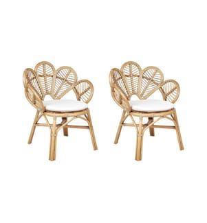 Pfauenstühle 2er Set FLORENTINE II Rattan Naturfarben