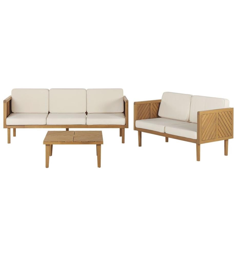Set da giardino con tavolo 5 posti BARATTI Legno d'acacia Marrone