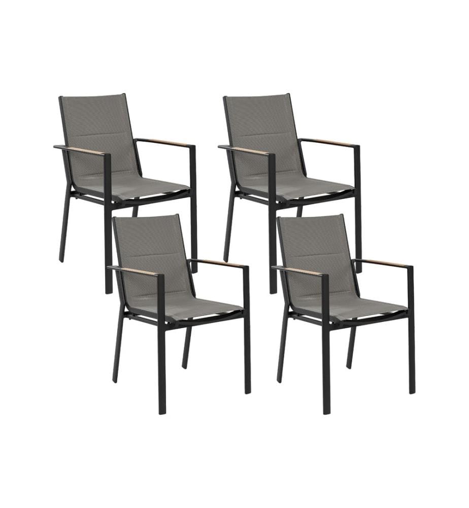 Gartenstuhl BUSSETO Metall Schwarz