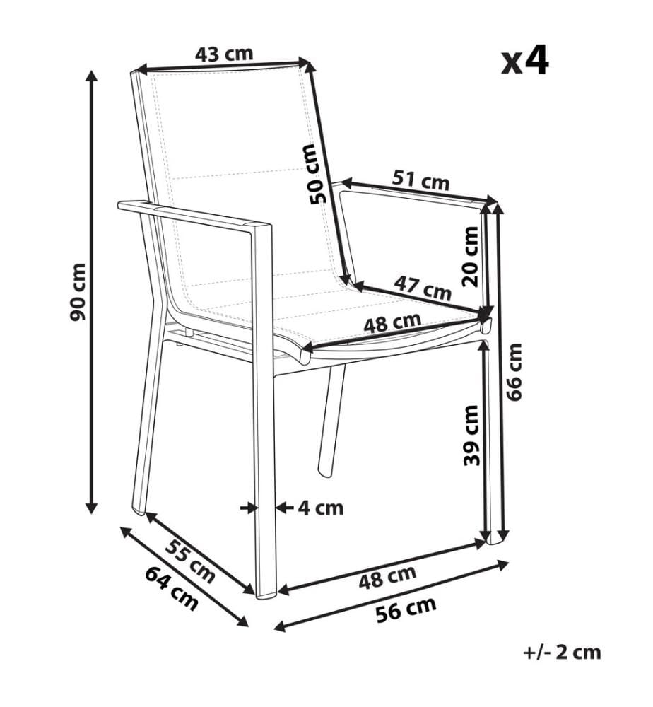 Gartenstuhl BUSSETO Metall Schwarz