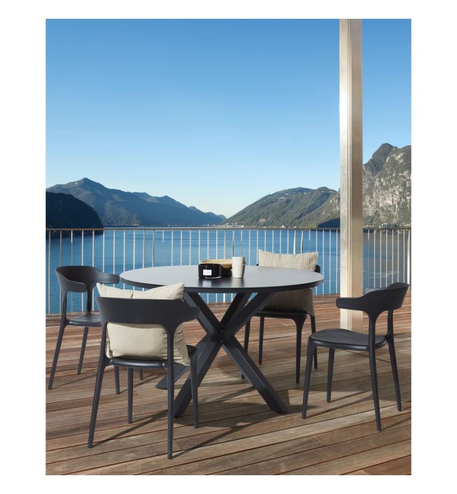 Gartenstuhl 4er Set GUBBIO Schwarz