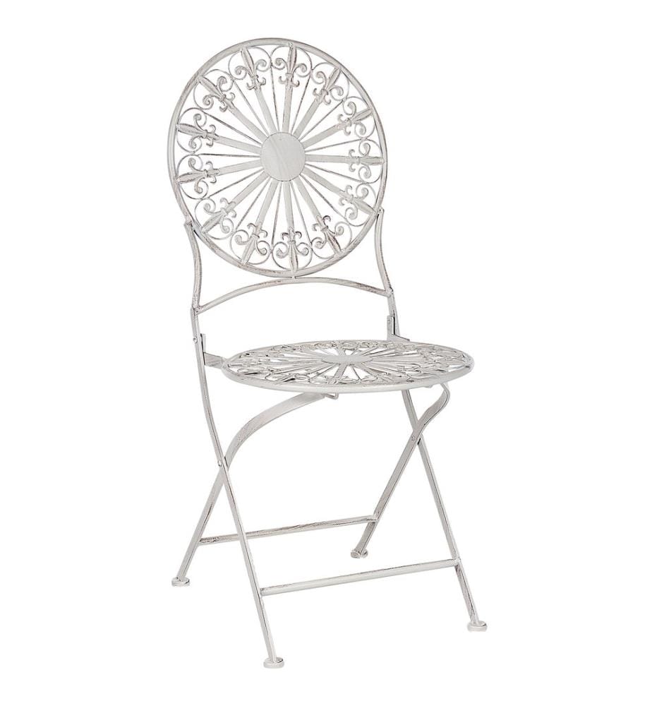 Lot de 2 chaises de jardin SCAFA Métal Blanc