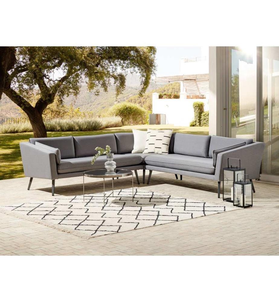 Garten Ecksofa 5-Sitzer LORETELLO Grau