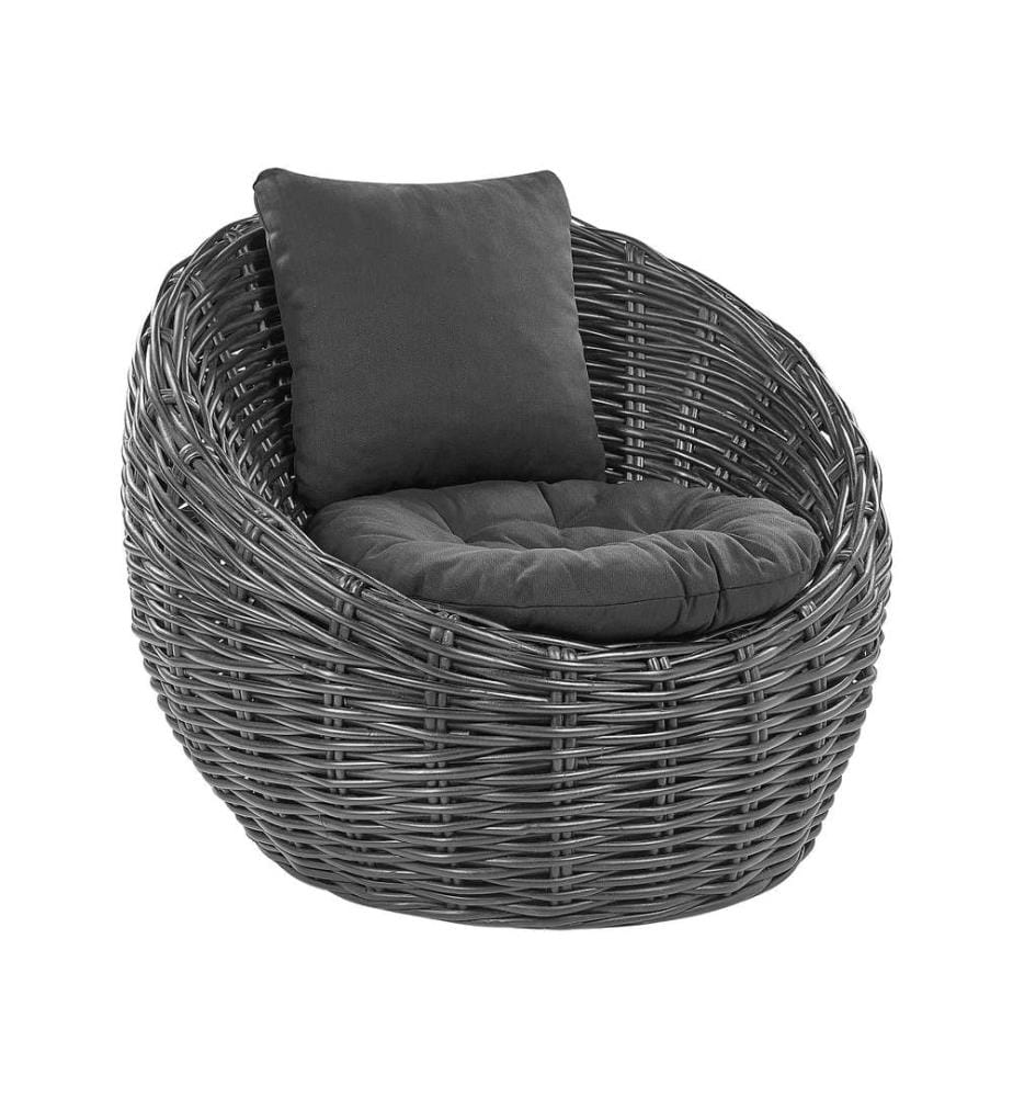 Gartenstuhl LERICI Rattan Schwarz