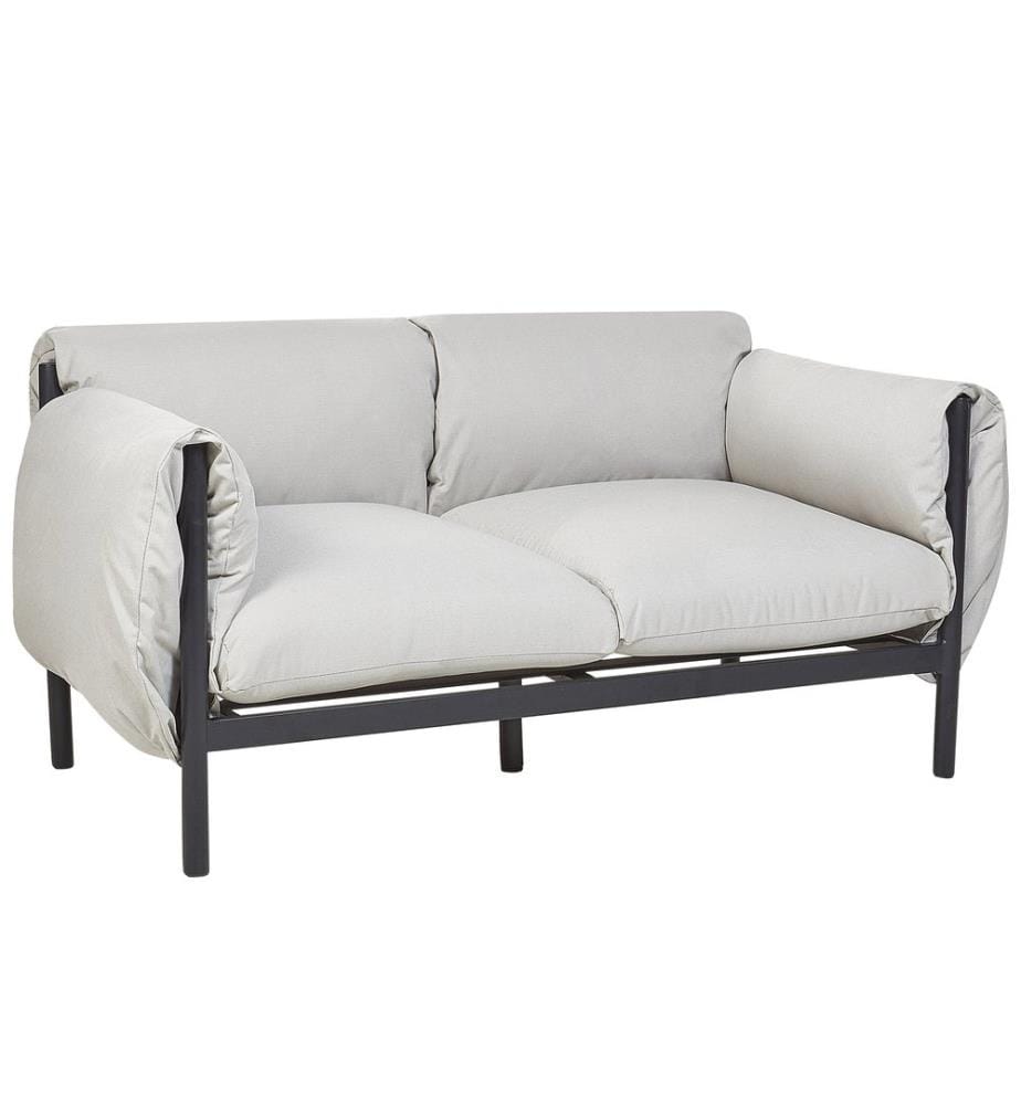 Gartensofa 2-Sitzer ESPERIA Metall Grau
