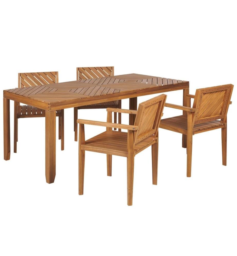 Gartenmöbel Set 4-Sitzer BARATTI Akazienholz Braun