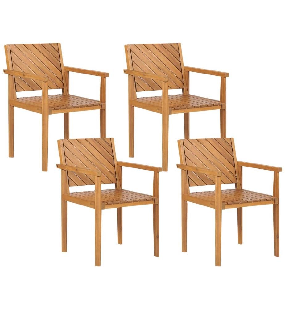 Gartenmöbel Set 4-Sitzer BARATTI Akazienholz Braun