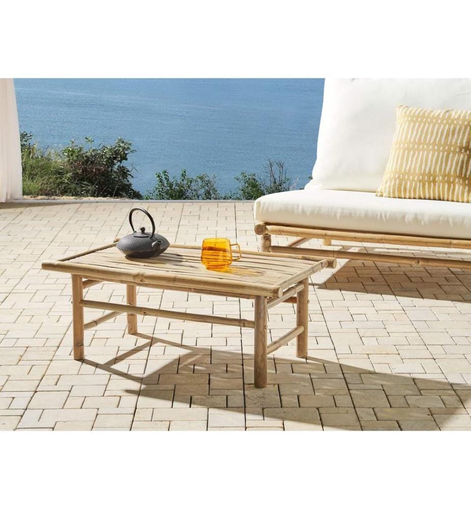 Table basse de jardin TODI 45 cm 80 cm Bambou Marron