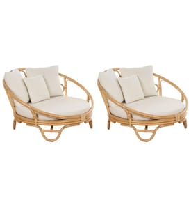 Sonneninsel 2er Set ROSSANO Rattan Naturfarben