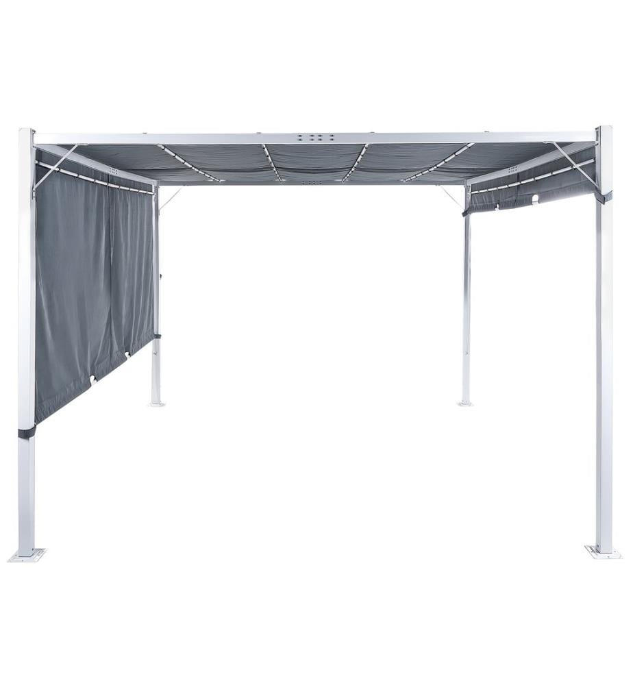 Pavillon LED PARGA Metall 310 cm 310 cm Grau