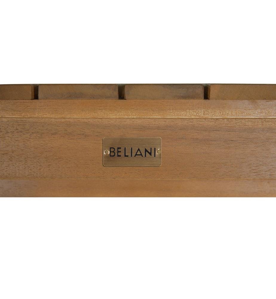 Table basse de jardin TIMOR 90 cm 75 cm Bois d'acacia certifié Marron clair