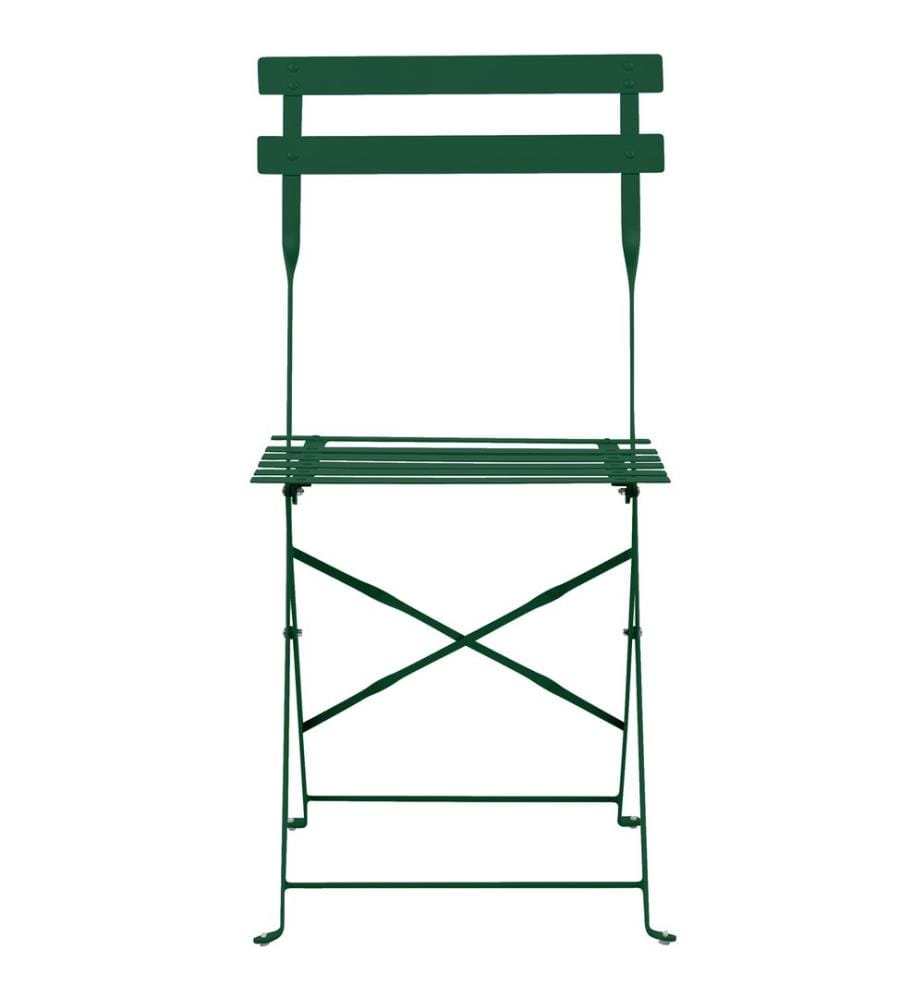 Ensemble bistrot Pliant FIORI Métal Vert foncé Vert