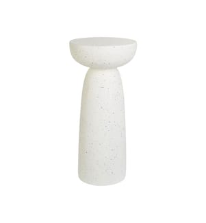 Table d'appoint CADINI 33 cm 33 cm Effet terrasse Terrazzo blanc