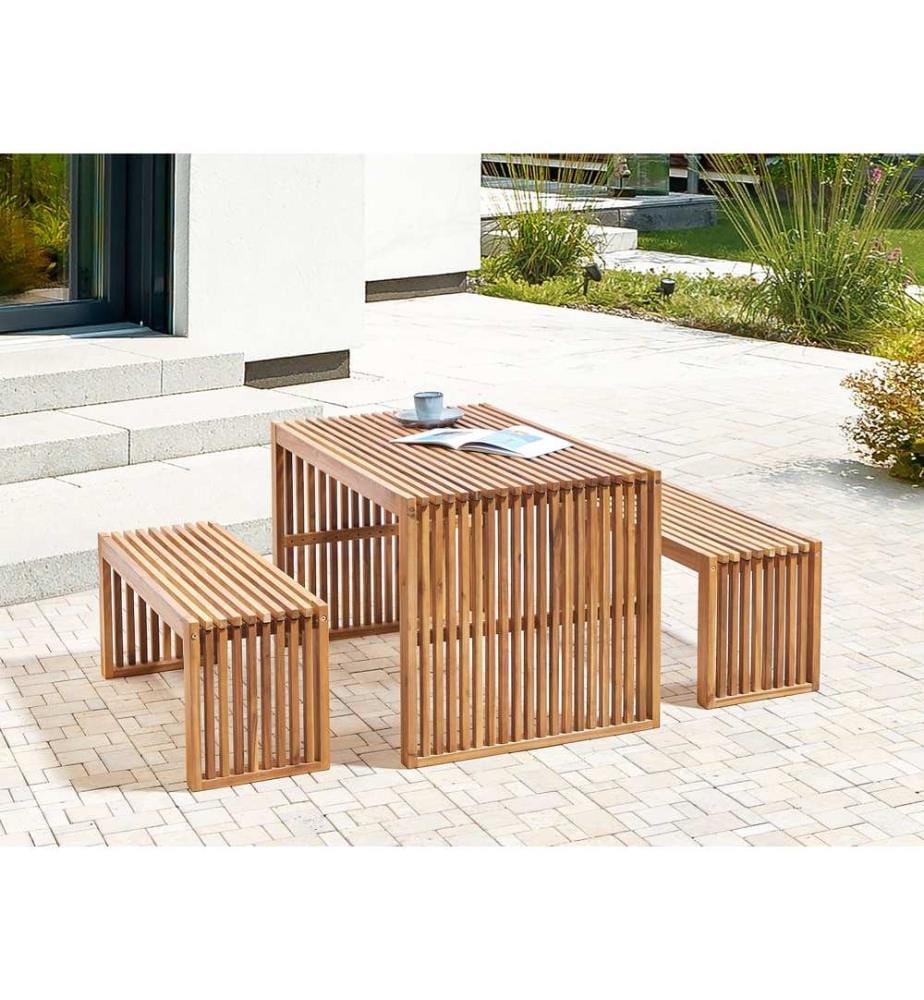 Panchina da giardino BELLANO 105 cm Legno d'acacia Marrone