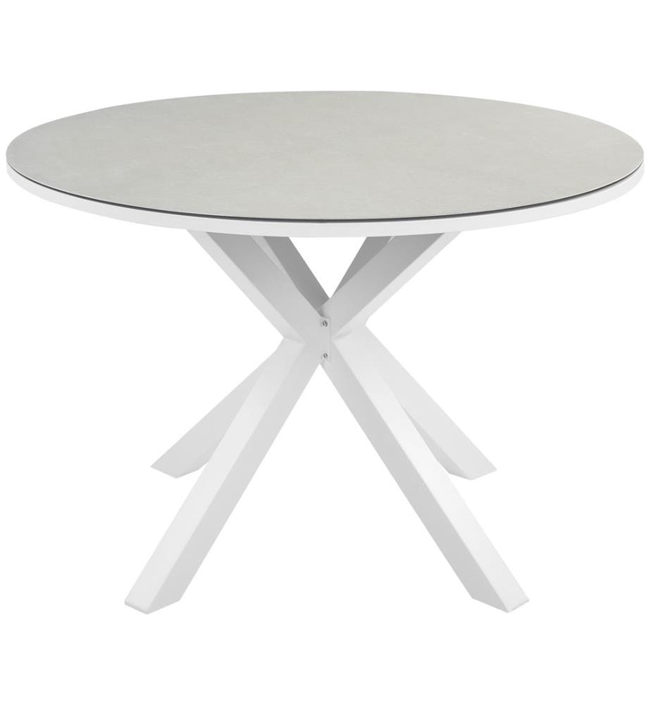 Gartentisch MALETTO 120 cm 120 cm Glas Taupe