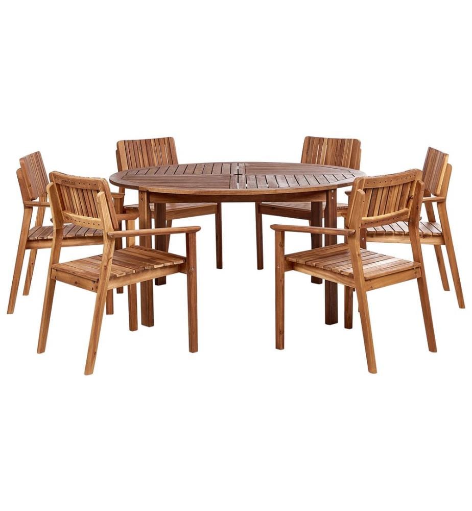 Gartenmöbel Set 6-Sitzer AGELLO Akazienholz Braun