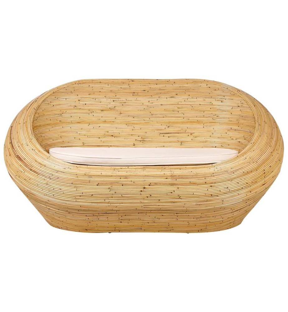 Divano da giardino 2 posti MAIORI Rattan Naturale