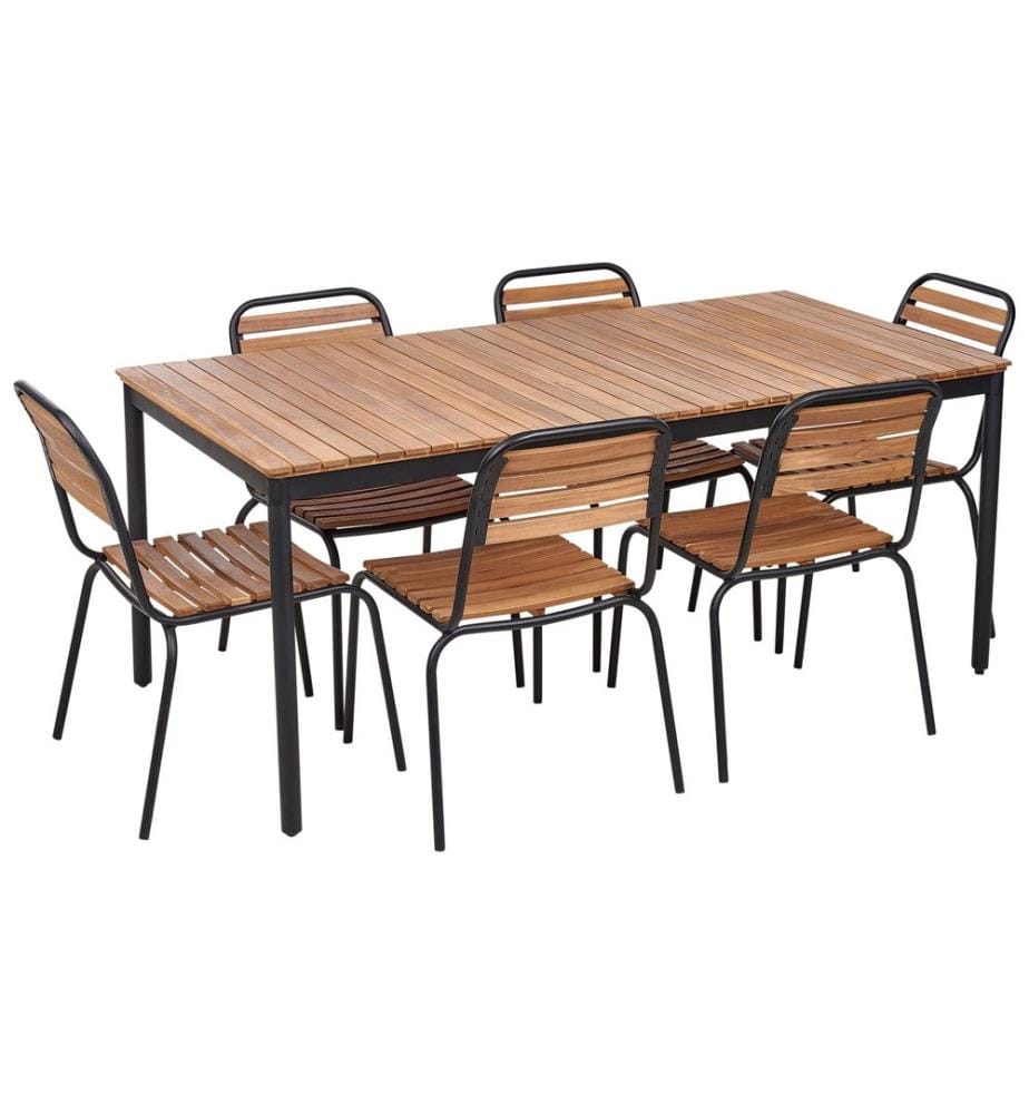 Gartenmöbel Set 6-Sitzer VALLESE Akazienholz Braun