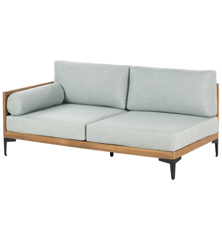 Garten Ecksofa 4-Sitzer CAVEZZO linksseitig zertifiziertes Akazienholz Grau