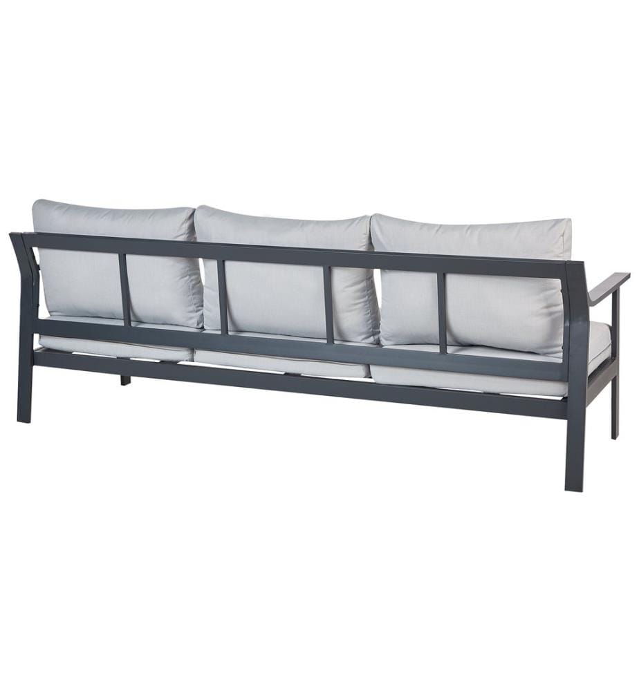 Gartensofa 3-Sitzer KIATO Metall Hellgrau