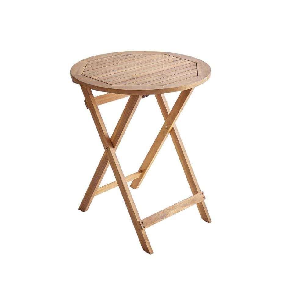 Tavolino Bistrot PROSSEDI 60 cm 60 cm Legno d'acacia Marrone