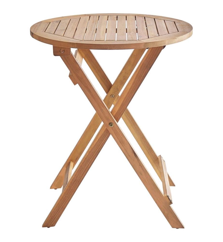 Tavolino Bistrot PROSSEDI 60 cm 60 cm Legno d'acacia Marrone