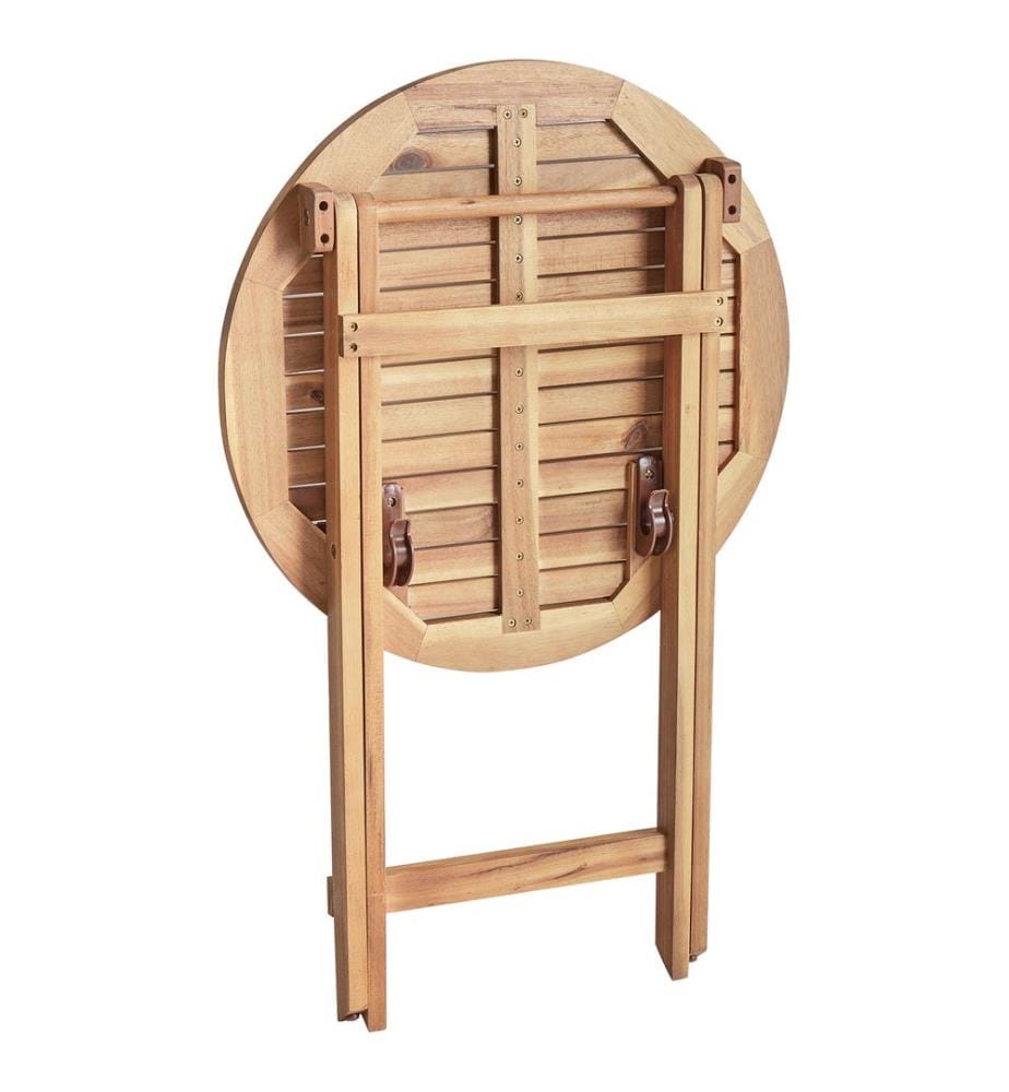 Tavolino Bistrot PROSSEDI 60 cm 60 cm Legno d'acacia Marrone