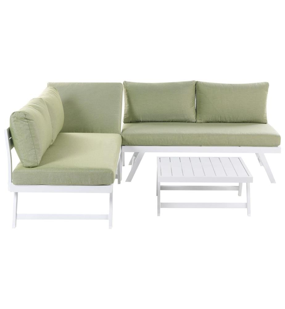Set di divani angolari da giardino 5 posti COCCORINO Metallo Verde