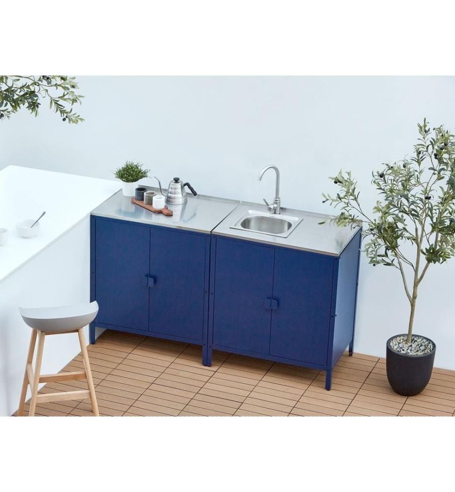 Mobile da cucina per esterni con lavello VILAMA Blu