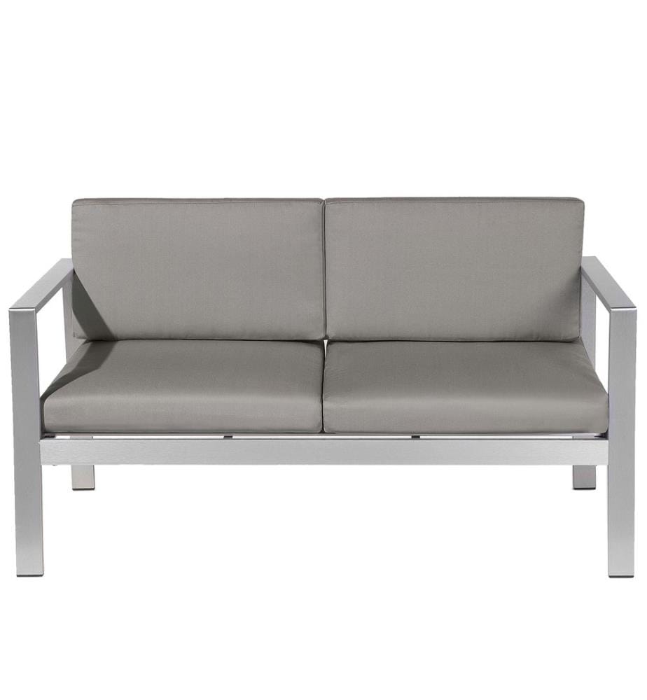 Gartensofa 2-Sitzer SALERNO Metall Dunkelgrau