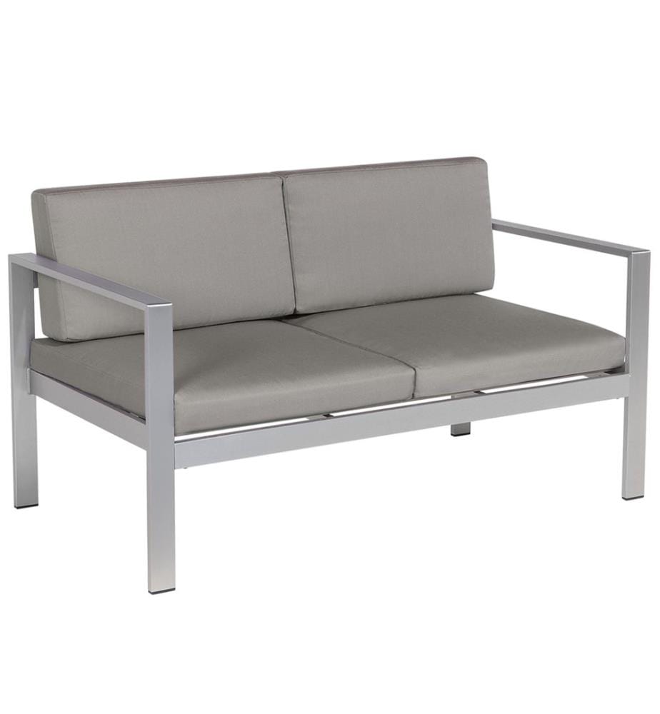 Gartensofa 2-Sitzer SALERNO Metall Dunkelgrau