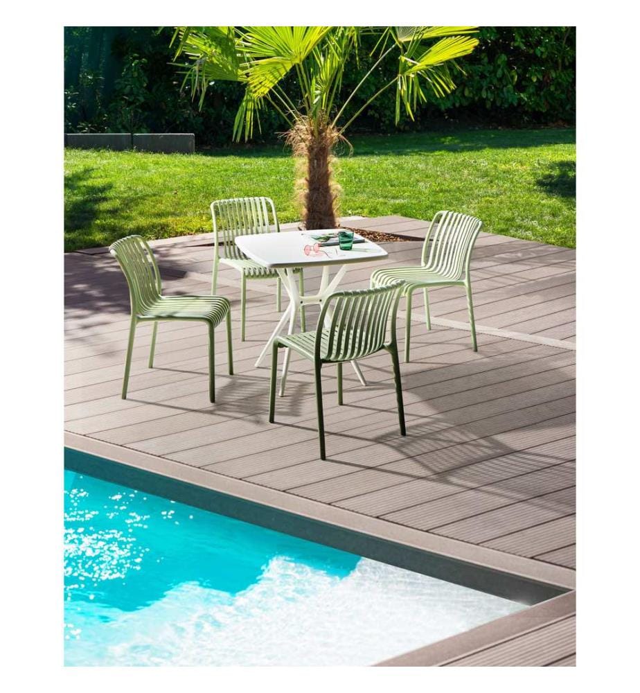 Gartenstuhl 4er Set ARICCIA Hellgrün