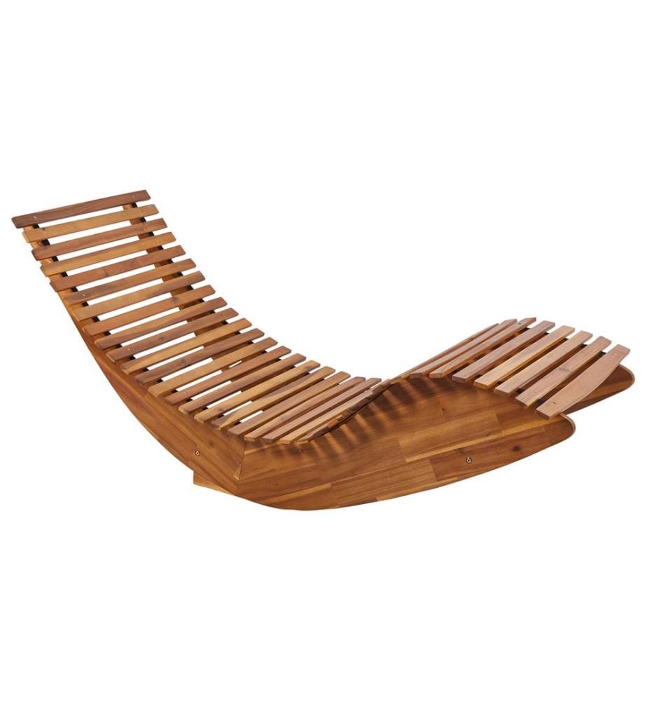 Sonnenliege mit Kissen BRESCIA PREMIUM Akazienholz Rot