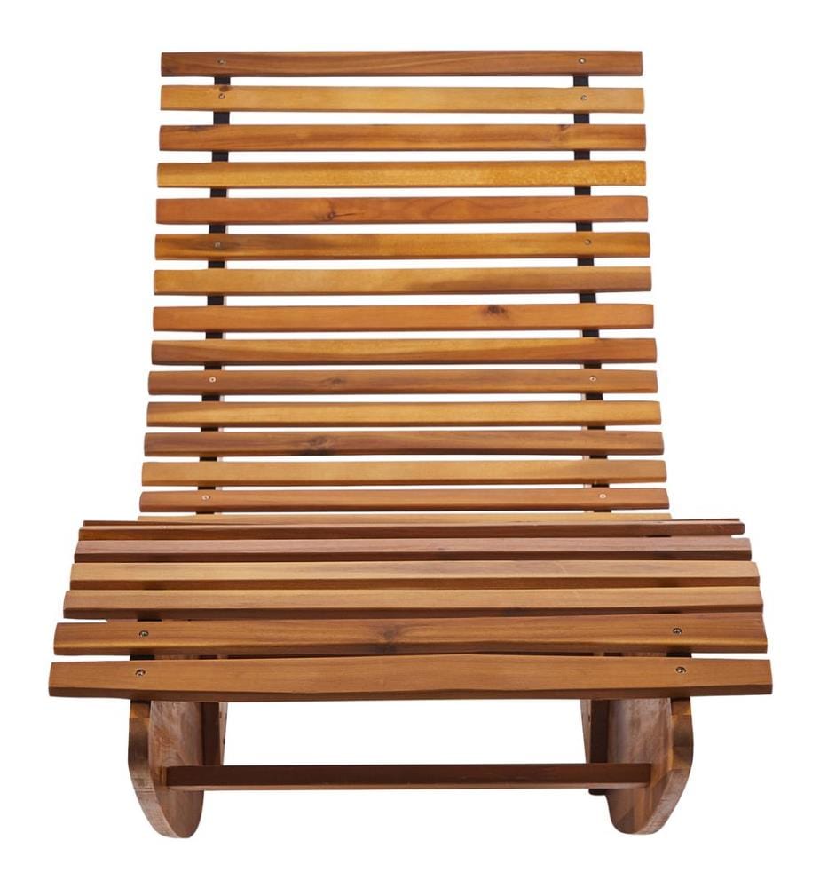 Sonnenliege mit Kissen BRESCIA PREMIUM Akazienholz Rot