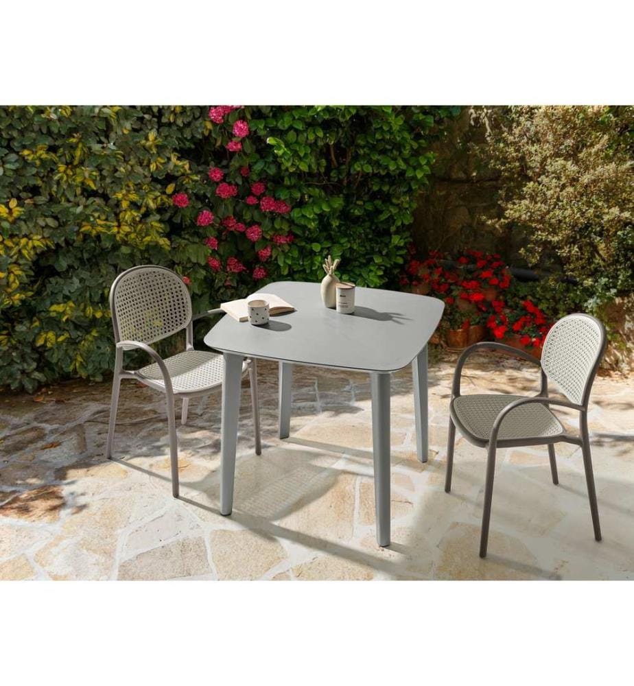 Gartentisch SORICO 86 cm 86 cm Grau