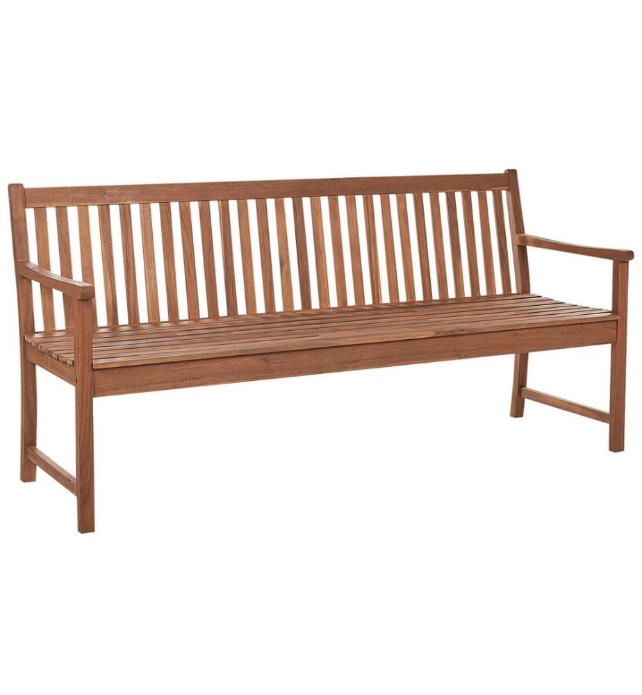 Panca da giardino con cuscino VIVARA 180 cm Legno di acacia certificato Rosso scuro