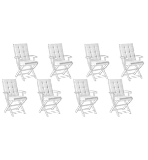 Outdoor Sitzkissen 8er Set MAUI PREMIUM Cremeweiss