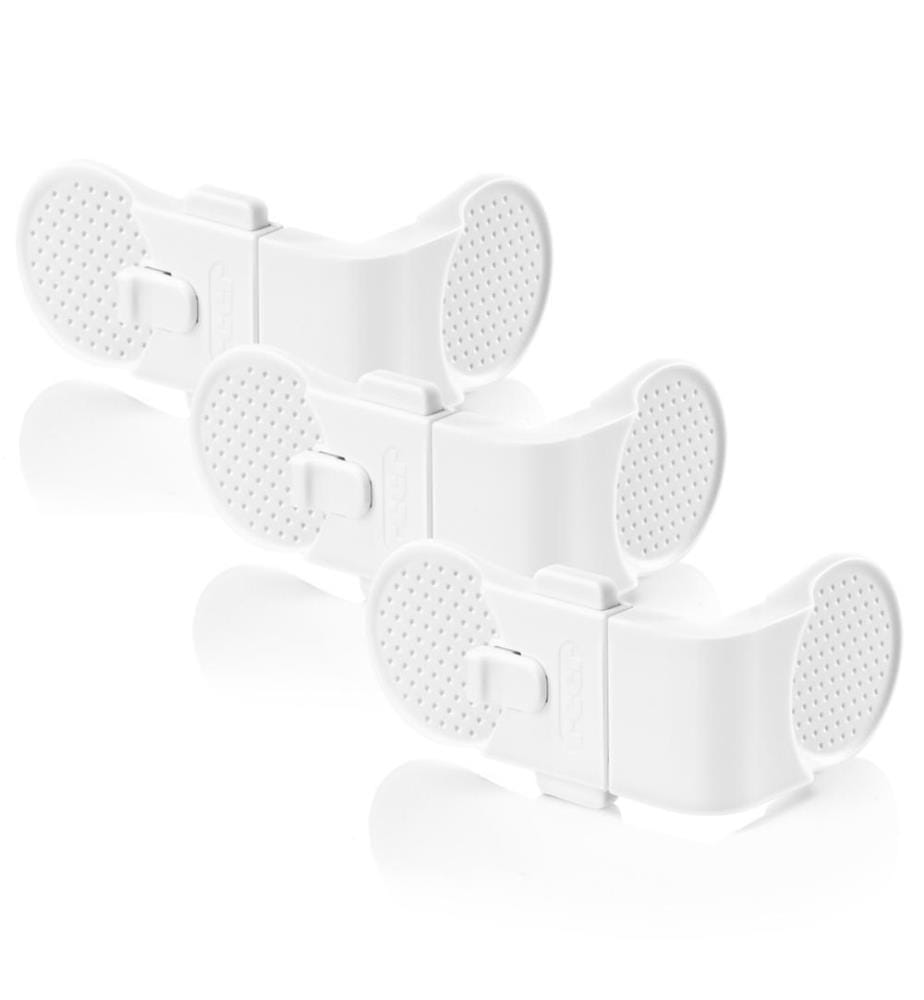 Dispositif de sécurité pour les tiroirs et les portes d'armoires 3 pcs.