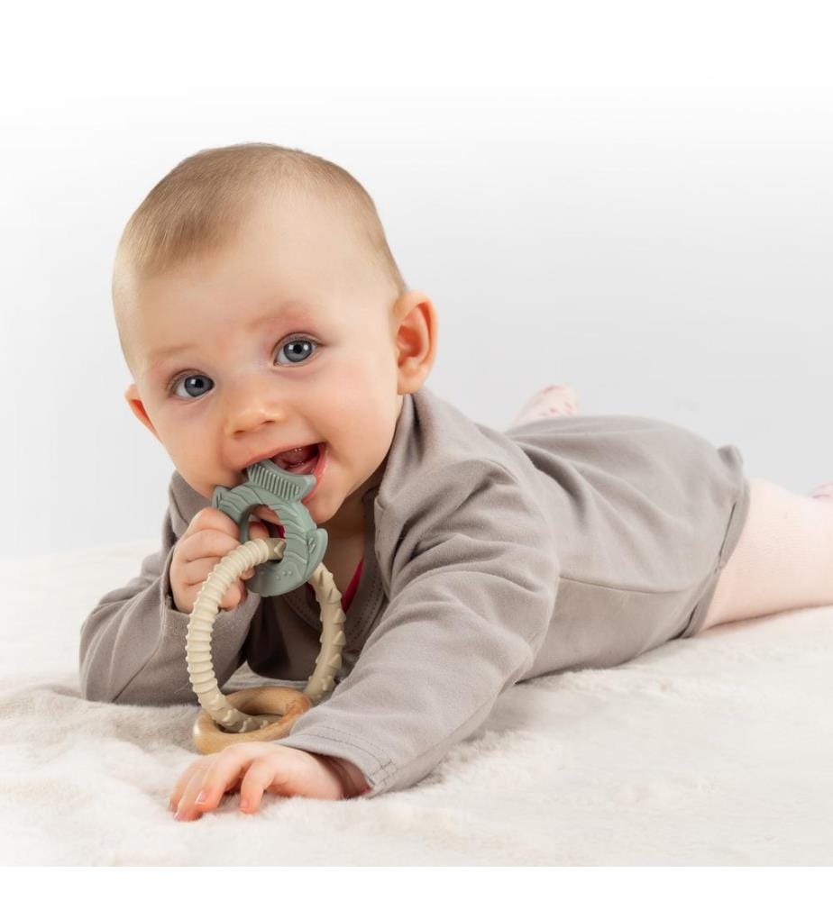 Anneau de dentition en bois et silicone BiteDuo