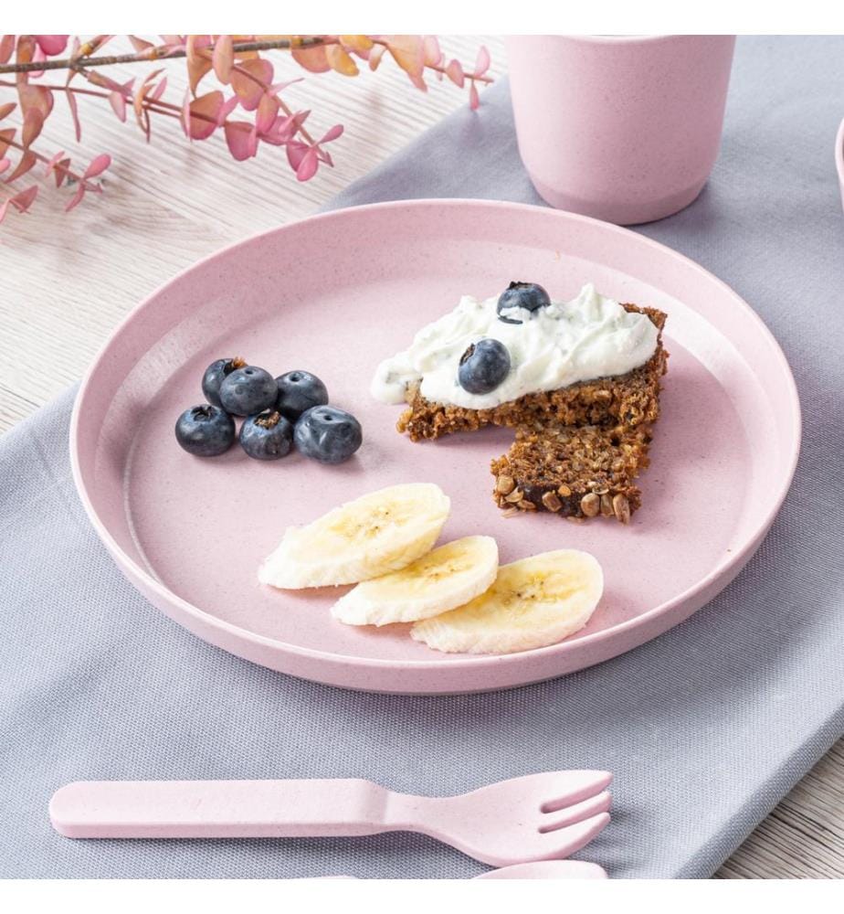 Assiette d'apprentissage 2 pcs. rose