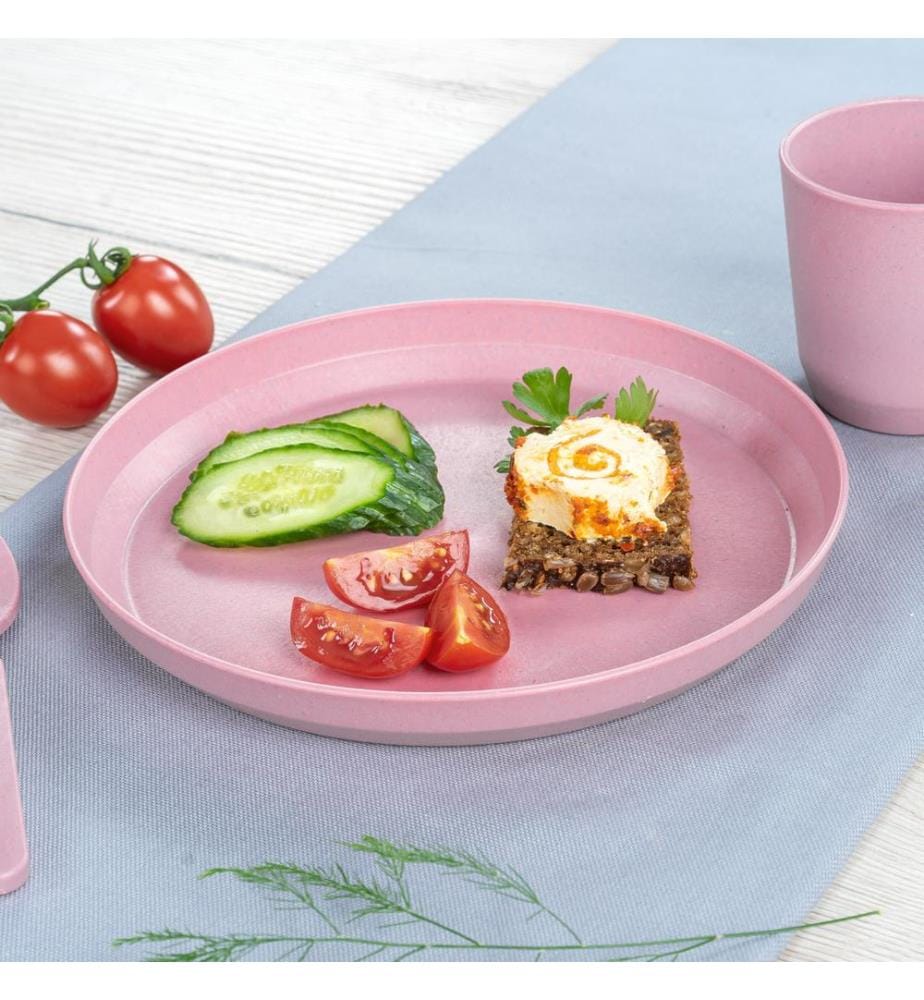 Assiette d'apprentissage 2 pcs. rose