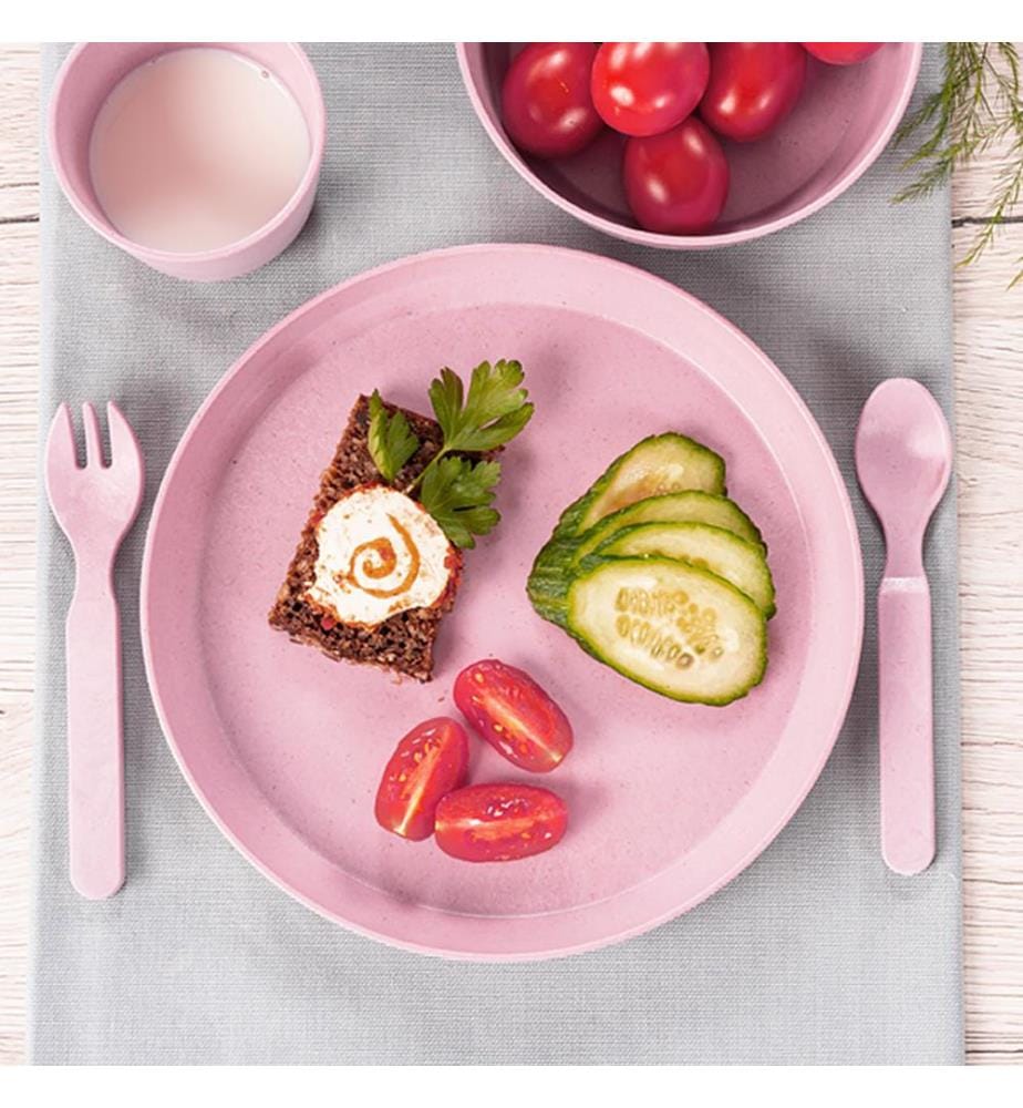 Assiette d'apprentissage 2 pcs. rose
