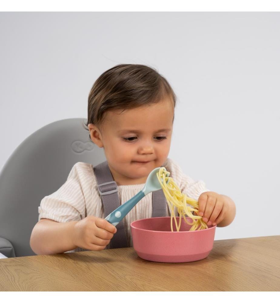 Couverts flexibles pour bébé bleu
