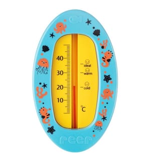 Thermomètre de bain ovale bleu