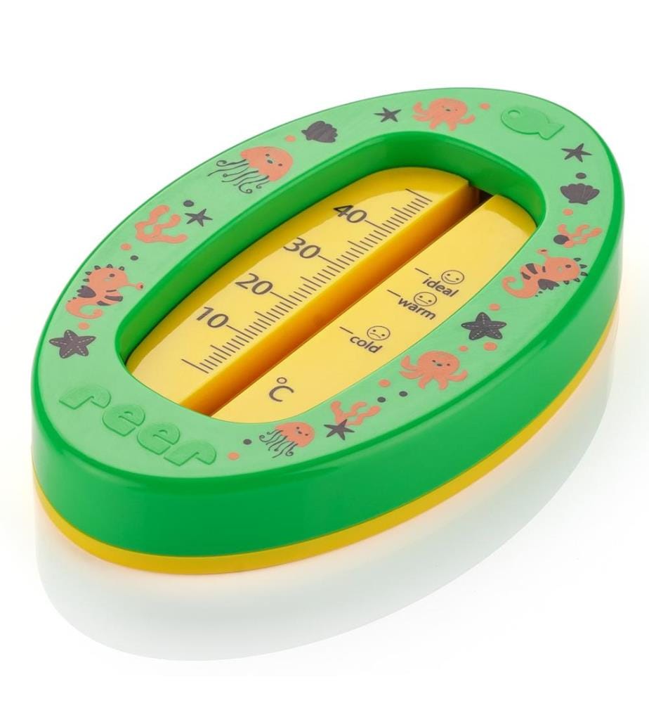 Badethermometer oval grün